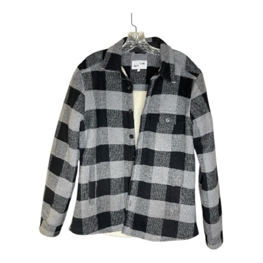 FRANK + OAK Black and Gray Checkered Jacket